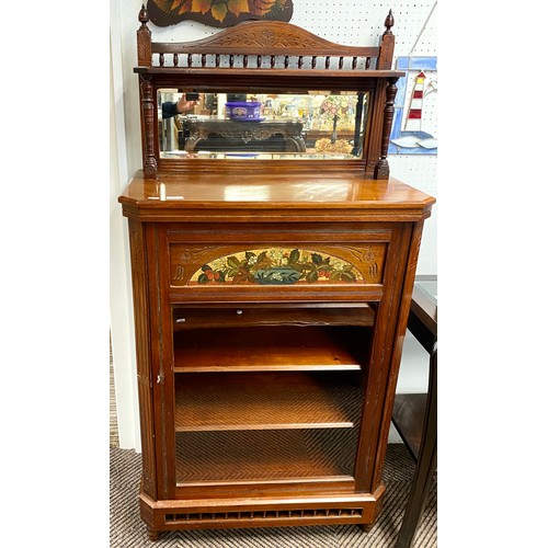 511 - Victorian mirror back music cabinet