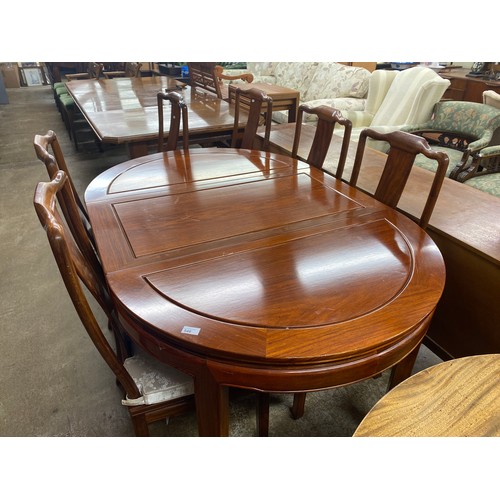 546 - Cherrywood dining table with six chairs