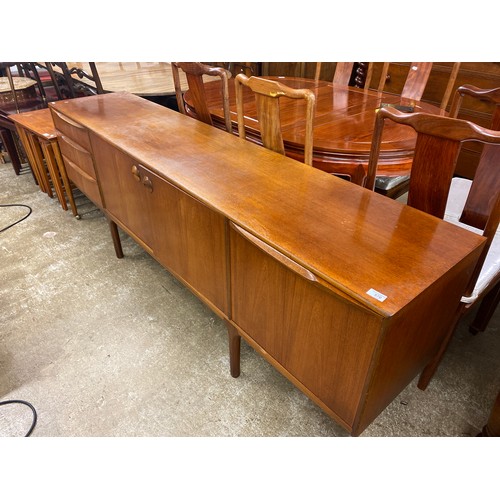 570 - McIntosh mid century teak sideboard, 214 x 45 x 76 cm 