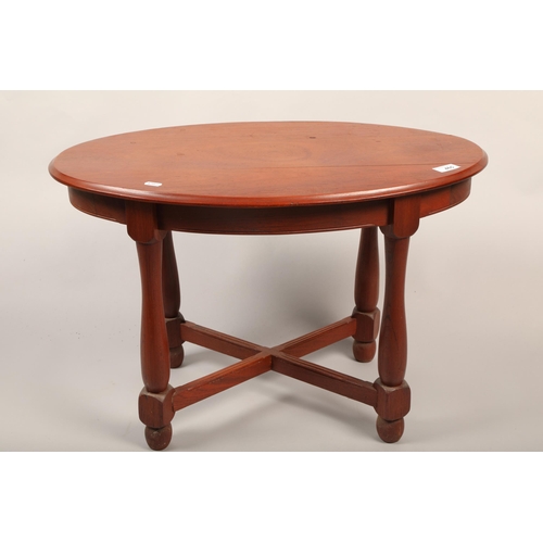 465 - Contemporary oval coffee table, 68cm diameter