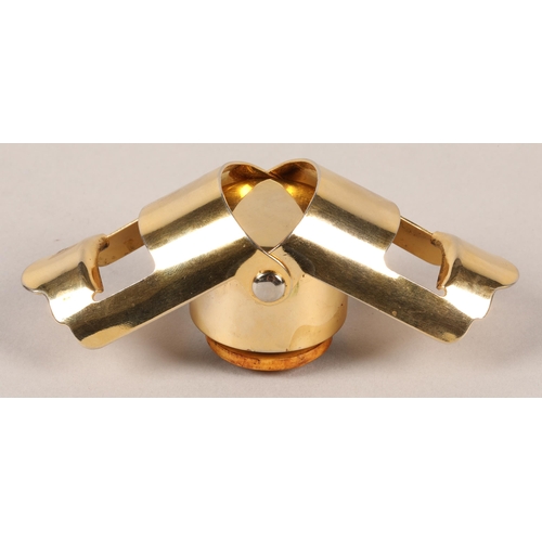 66 - Asprey gold plated bottle stopper