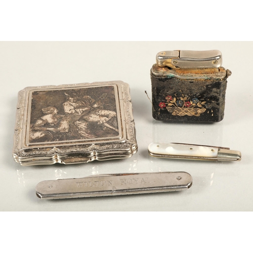 71 - Cigarette case, lighter, pocketknife, etc