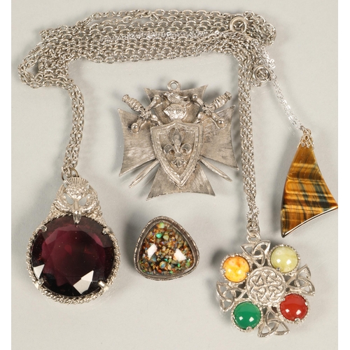 73 - Costume jewellery to include necklaces, brooches, etc