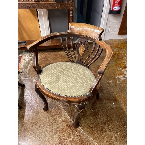 579 - Edwardian open arm chair