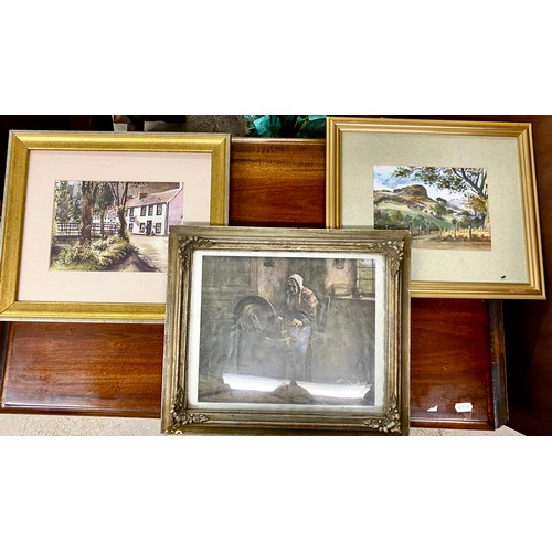 447 - Large assortment of framed pictures to include print by Henry John Dobson, etc