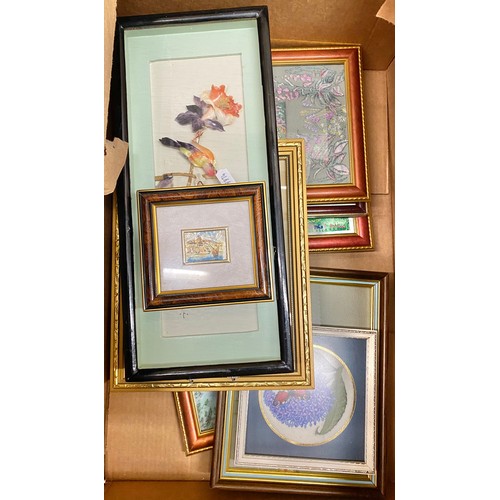 455 - Quantity of framed pictures, mostly needlework