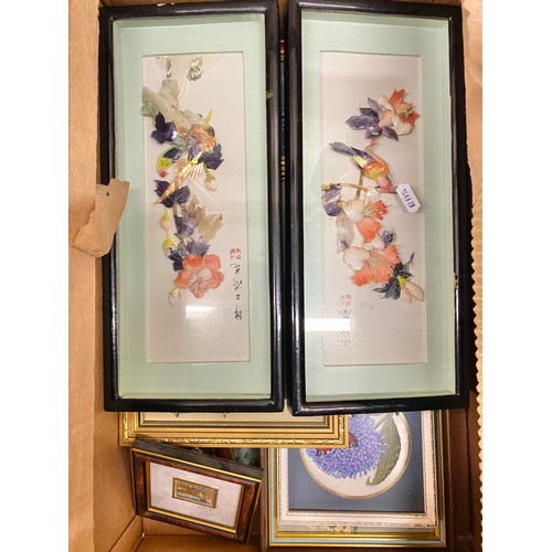 455 - Quantity of framed pictures, mostly needlework