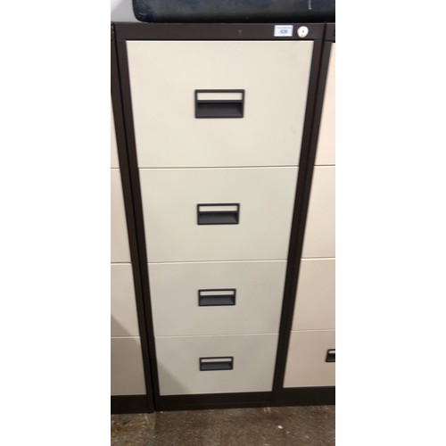 639 - Four drawer filing cabinet, 132 x 62 x 47 cm