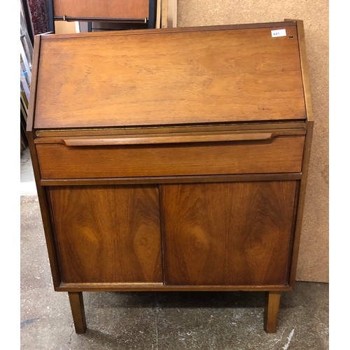 641 - Teak mid-century writing bureau