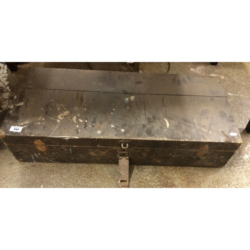 644 - Old pine tool box, 84 x 36 x 18 cm