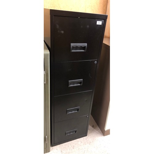 648 - Black filing cabinet 40 x 40 x 127 cm