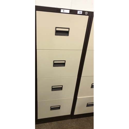 635 - Four drawer filing cabinet, 132 x 62 x 47 cm