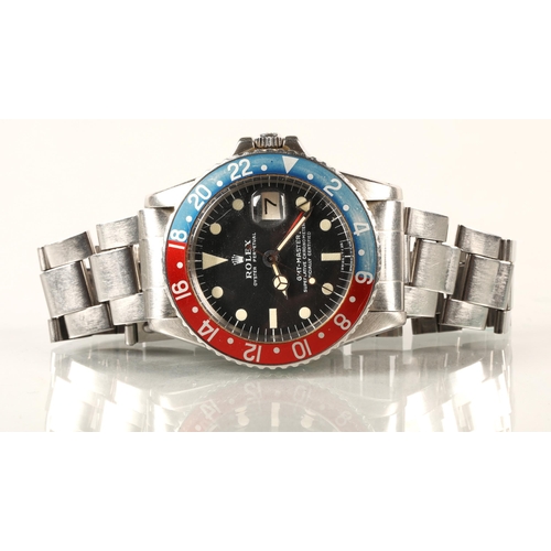 75 - Gents Rolex Oyster Perpetual Date GMT-Master Superlative Chronometer Officially Certified, with red ... 