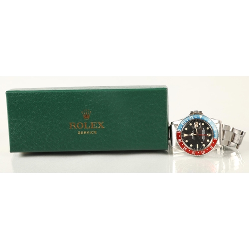 75 - Gents Rolex Oyster Perpetual Date GMT-Master Superlative Chronometer Officially Certified, with red ... 