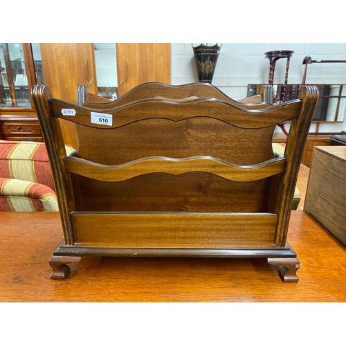 610 - Mahogany magazine rack