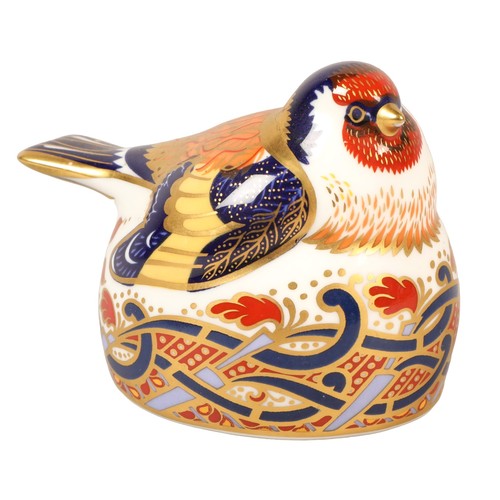 Royal Crown Derby ' Goldfinch nesting' paperweight