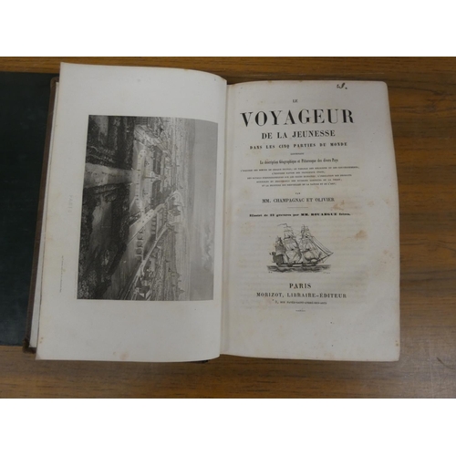 66 - CHAMPAGNAC ET OLIVIER MM.  Le Voyageur de la Jeunesse dans les Cinque Parties du Monde. En... 