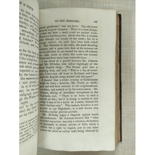 75 - BOSWELL JAMES.  The Journal of a Tour to the Hebrides with Samuel Johnson. 2 eds. Eng. fro... 