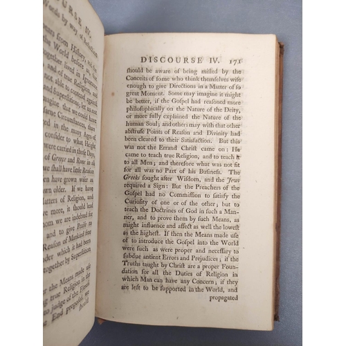 77 - SHERLOCK THOMAS.  Several Discourses Preached at the Temple Church. 4 vols. Calf, some int... 