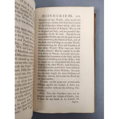 77 - SHERLOCK THOMAS.  Several Discourses Preached at the Temple Church. 4 vols. Calf, some int... 