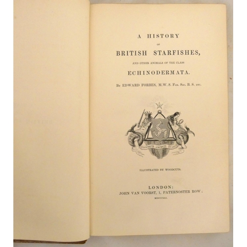 250 - FORBES EDWARD.  A History of British Starfishes. Wood eng. text illus. Calf, gilt swan dev... 