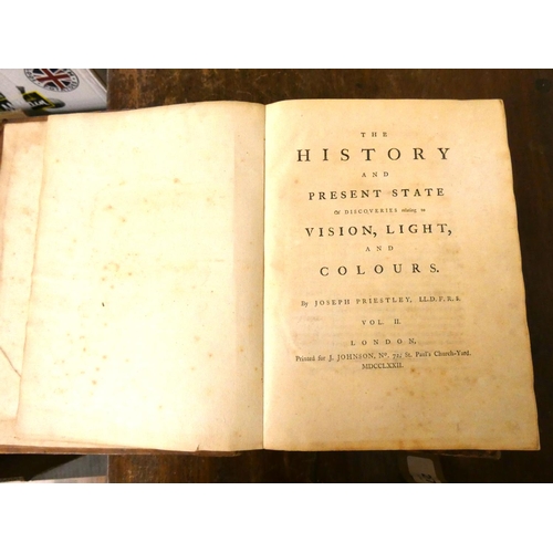 252 - PRIESTLEY JOSEPH.  The History & Present State of Discoveries Relating to Vision, Light & Co... 