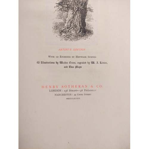 291 - WISE JOHN R.  The New Forest, Its History & Its Scenery. Artist's Edition no. 17 of on... 