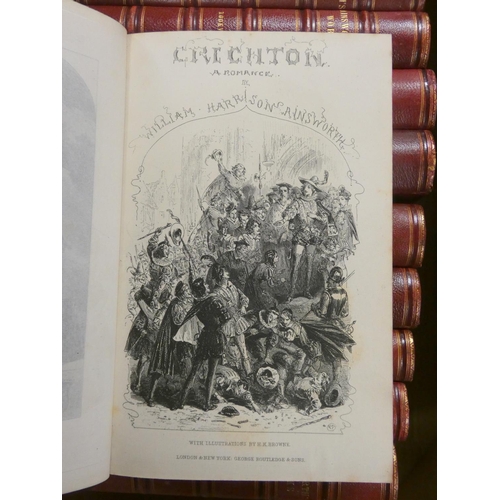 295 - AINSWORTH W. HARRISON.  Works. 16 vols. Illus. Uniform half red morocco. Routledge, n.d.... 