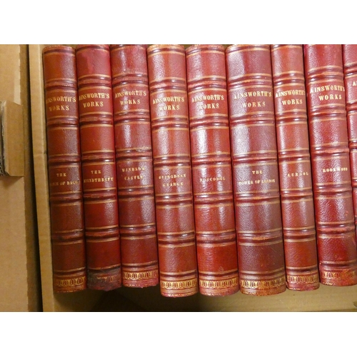 295 - AINSWORTH W. HARRISON.  Works. 16 vols. Illus. Uniform half red morocco. Routledge, n.d.... 