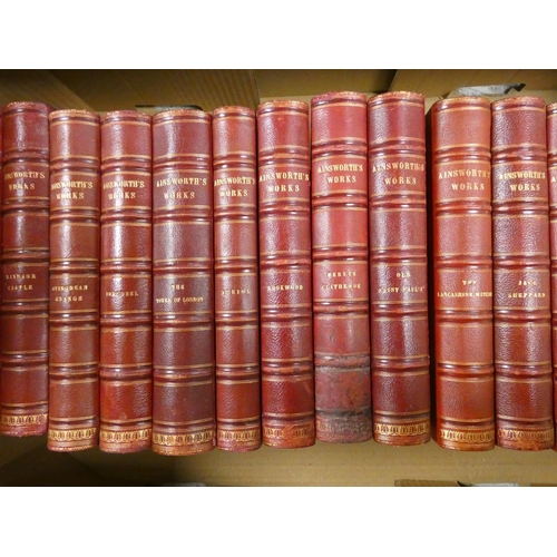 295 - AINSWORTH W. HARRISON.  Works. 16 vols. Illus. Uniform half red morocco. Routledge, n.d.... 