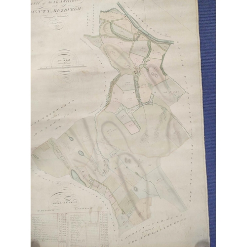 102 - WATSON JAMES.  Plan of the Lands of Whitlaw & Lindean Situated Within the Parish of Galashiels. ... 