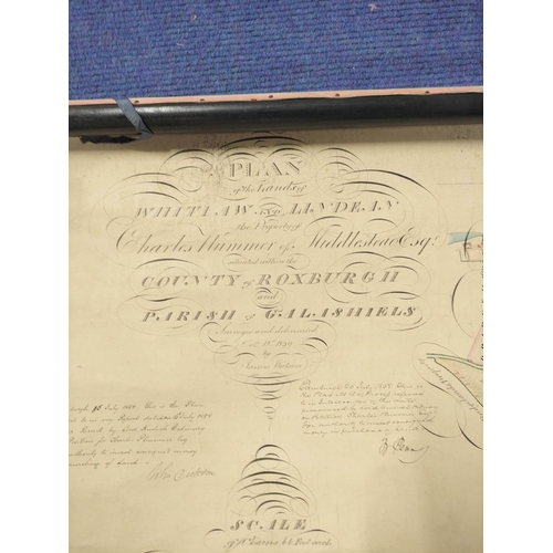 102 - WATSON JAMES.  Plan of the Lands of Whitlaw & Lindean Situated Within the Parish of Galashiels. ... 