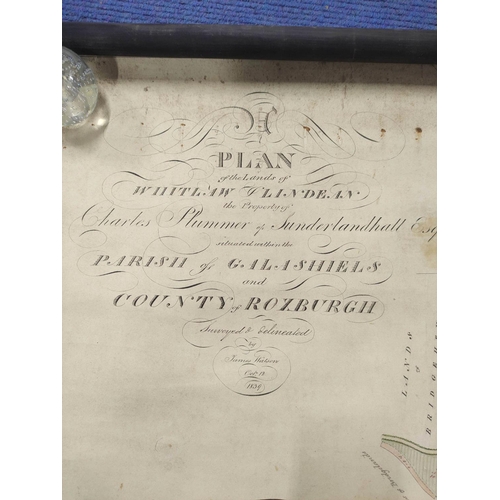 102 - WATSON JAMES.  Plan of the Lands of Whitlaw & Lindean Situated Within the Parish of Galashiels. ... 