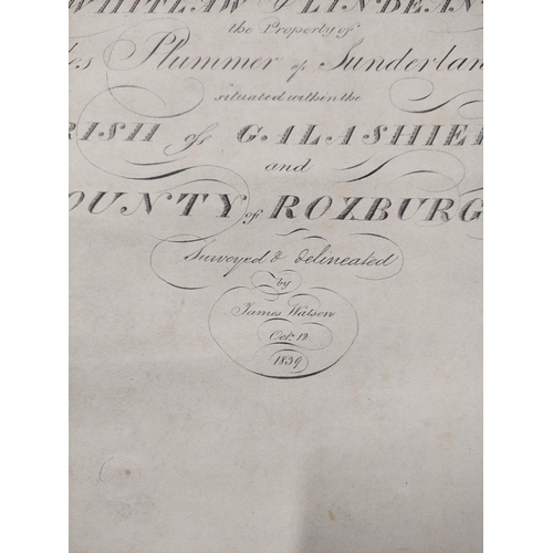 102 - WATSON JAMES.  Plan of the Lands of Whitlaw & Lindean Situated Within the Parish of Galashiels. ... 