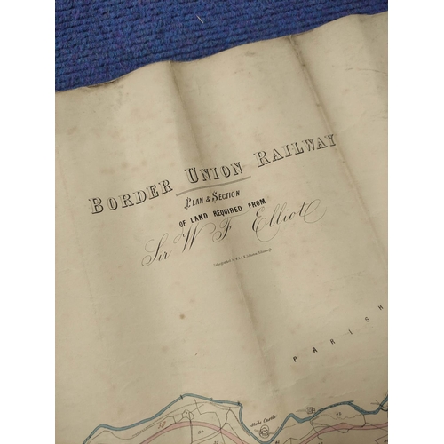 107 - HALL BLYTH B. & BOUCH THOMAS.  Plans & Sections of the Proposed Carlisle, Langholm & Haw... 