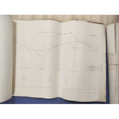 107 - HALL BLYTH B. & BOUCH THOMAS.  Plans & Sections of the Proposed Carlisle, Langholm & Haw... 