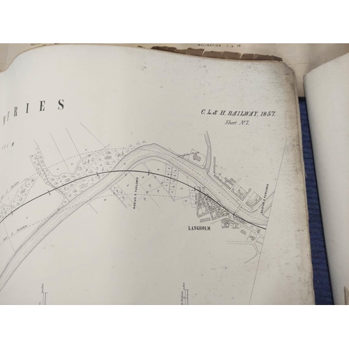 107 - HALL BLYTH B. & BOUCH THOMAS.  Plans & Sections of the Proposed Carlisle, Langholm & Haw... 