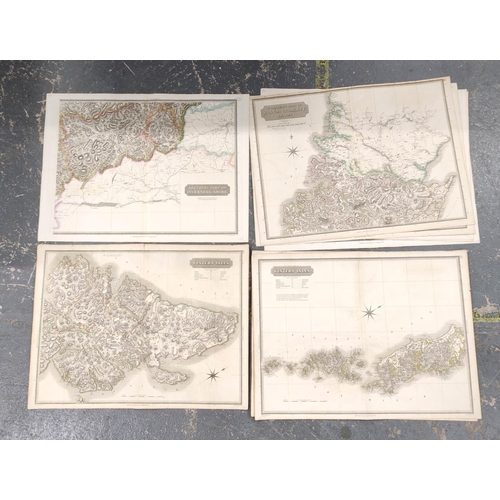 114 - THOMSON JOHN.  Southern Part of Western Isles, Middle Part of Western Isles (torn at hinge... 