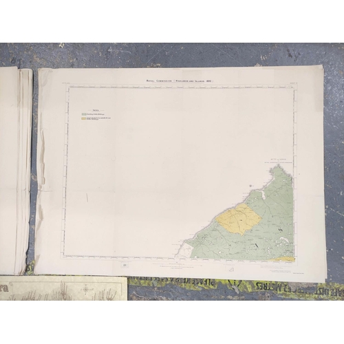 115 - ROYAL COMMISSION (HIGHLANDS & ISLANDS).  10 various col. maps, mixed cond. Each 22