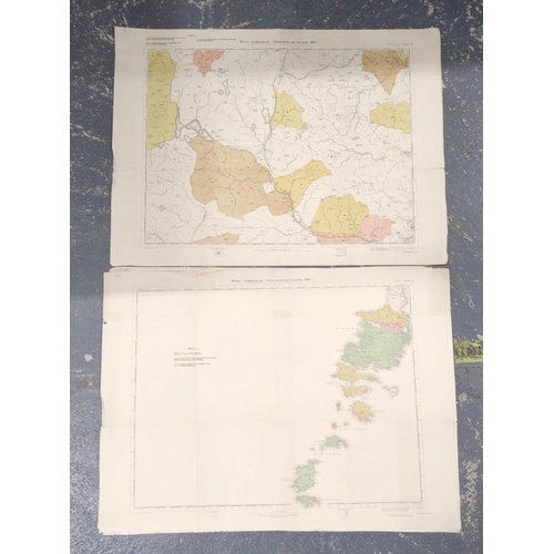 115 - ROYAL COMMISSION (HIGHLANDS & ISLANDS).  10 various col. maps, mixed cond. Each 22