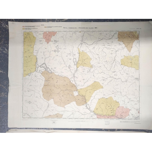 115 - ROYAL COMMISSION (HIGHLANDS & ISLANDS).  10 various col. maps, mixed cond. Each 22