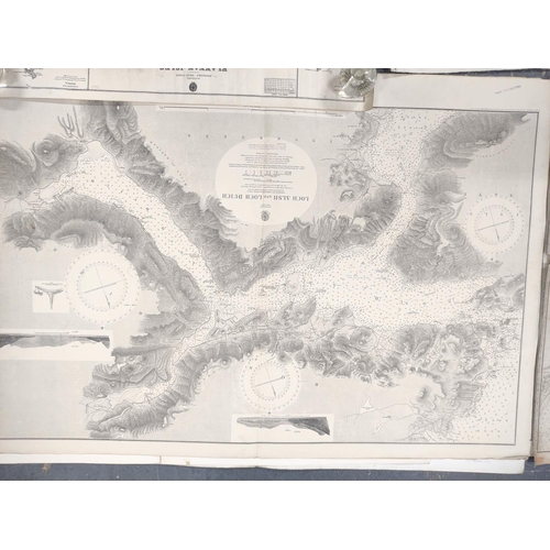 116 - Admiralty Charts.  6 large eng. charts, North West Scotland. Early 20th cent.; also 4 others related... 