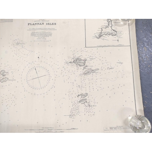 116 - Admiralty Charts.  6 large eng. charts, North West Scotland. Early 20th cent.; also 4 others related... 