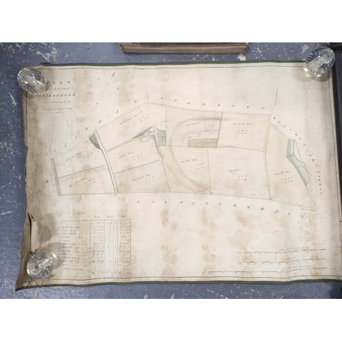 117 - Oakwood, Hutlerburn.  Very large folded sectional OS 2nd ed. map, from Ettrickbridge to Selkirk, fol... 