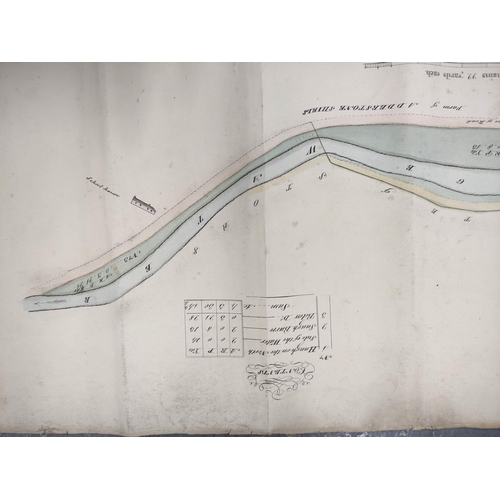 118 - AINSLIE JOHN.  A Plan of the Lands of Langlands. Pen, ink & watercolour. 34