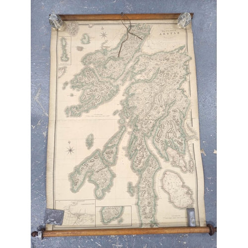 121 - JOHNSTON W. & A. K.  Map of the County of Argyle with the Railways. Eng. map with hand col. vign... 