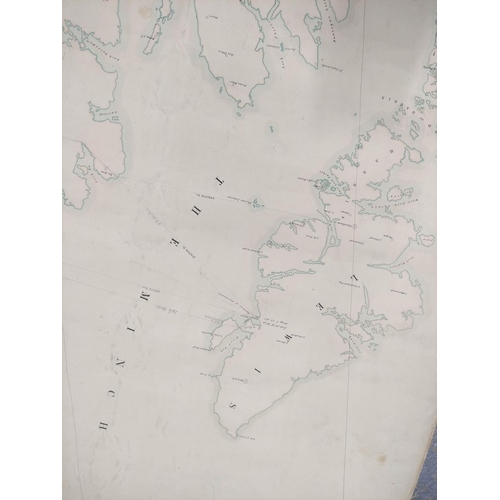 122 - The Minch & The Hebrides, from Cape Wrath to Kyle. Map, hand col. in outline. Rolled. 30