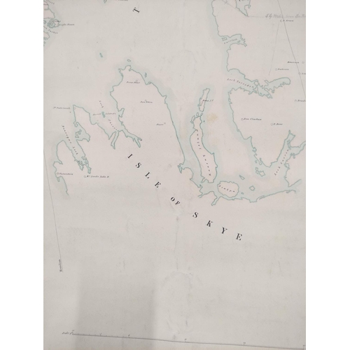 122 - The Minch & The Hebrides, from Cape Wrath to Kyle. Map, hand col. in outline. Rolled. 30