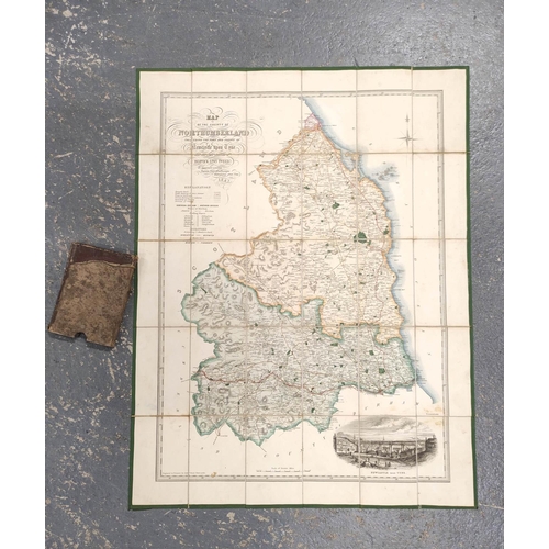 125 - SHADFORTH & DINNING.  Map of the County of Northumberland including the Town & Cou... 