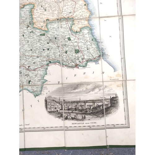 125 - SHADFORTH & DINNING.  Map of the County of Northumberland including the Town & Cou... 